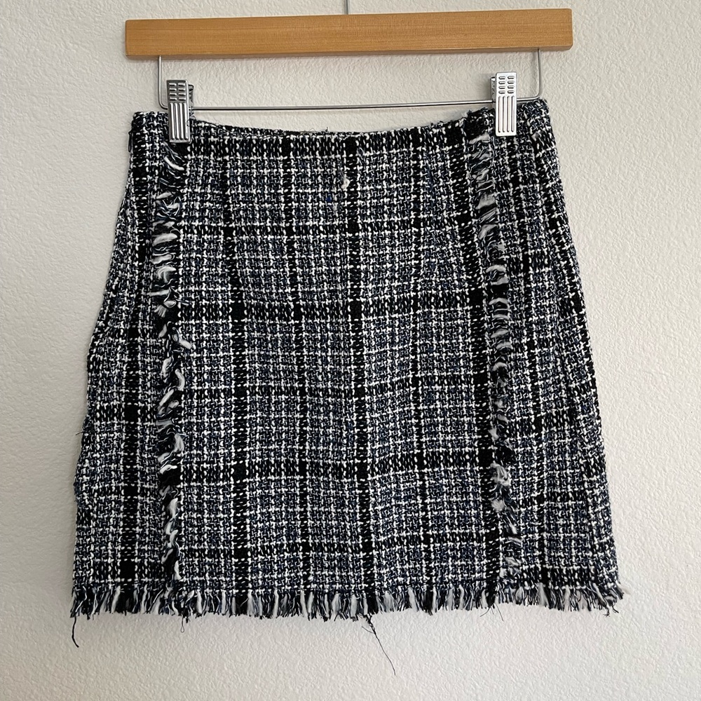 Shein Black, White and Blue Skirt